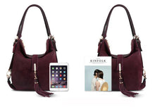 Load image into Gallery viewer, Real Split Suede Leather Shoulder Bag