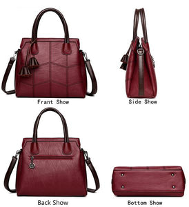 Genuine Leather Casual Tote Handbag