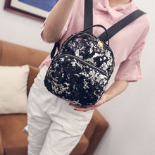 Load image into Gallery viewer, PU Leather Sequins Backpack