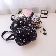 Load image into Gallery viewer, PU Leather Sequins Backpack