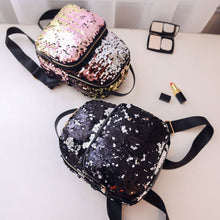 Load image into Gallery viewer, PU Leather Sequins Backpack