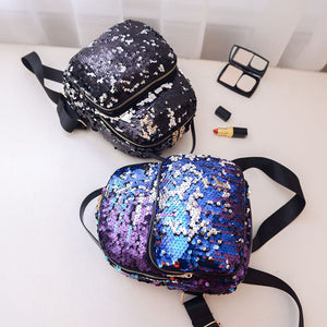 PU Leather Sequins Backpack
