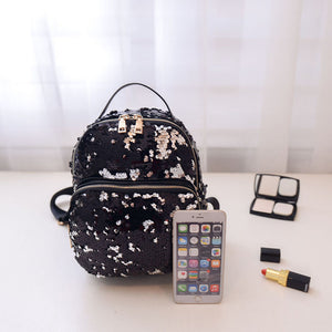 PU Leather Sequins Backpack