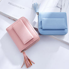 Load image into Gallery viewer, Short Tassel Ladies Mini Card Holder Wallet