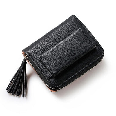 Short Tassel Ladies Mini Card Holder Wallet