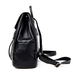 High Quality Leather Female Backpack