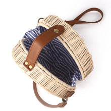 Load image into Gallery viewer, Bohemian Bali Rattan Beach Straw Bag