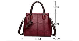 Genuine Leather Casual Tote Handbag