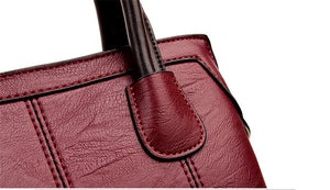 Genuine Leather Casual Tote Handbag