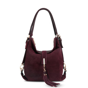 Real Split Suede Leather Shoulder Bag