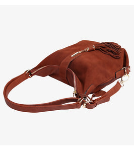 Real Split Suede Leather Shoulder Bag