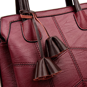 Genuine Leather Casual Tote Handbag