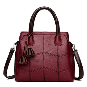 Genuine Leather Casual Tote Handbag