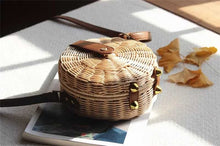 Load image into Gallery viewer, Bohemian Bali Rattan Beach Straw Bag